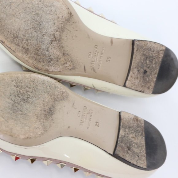 My Valentino Cream Spiked Flats - Picture 5 of 12